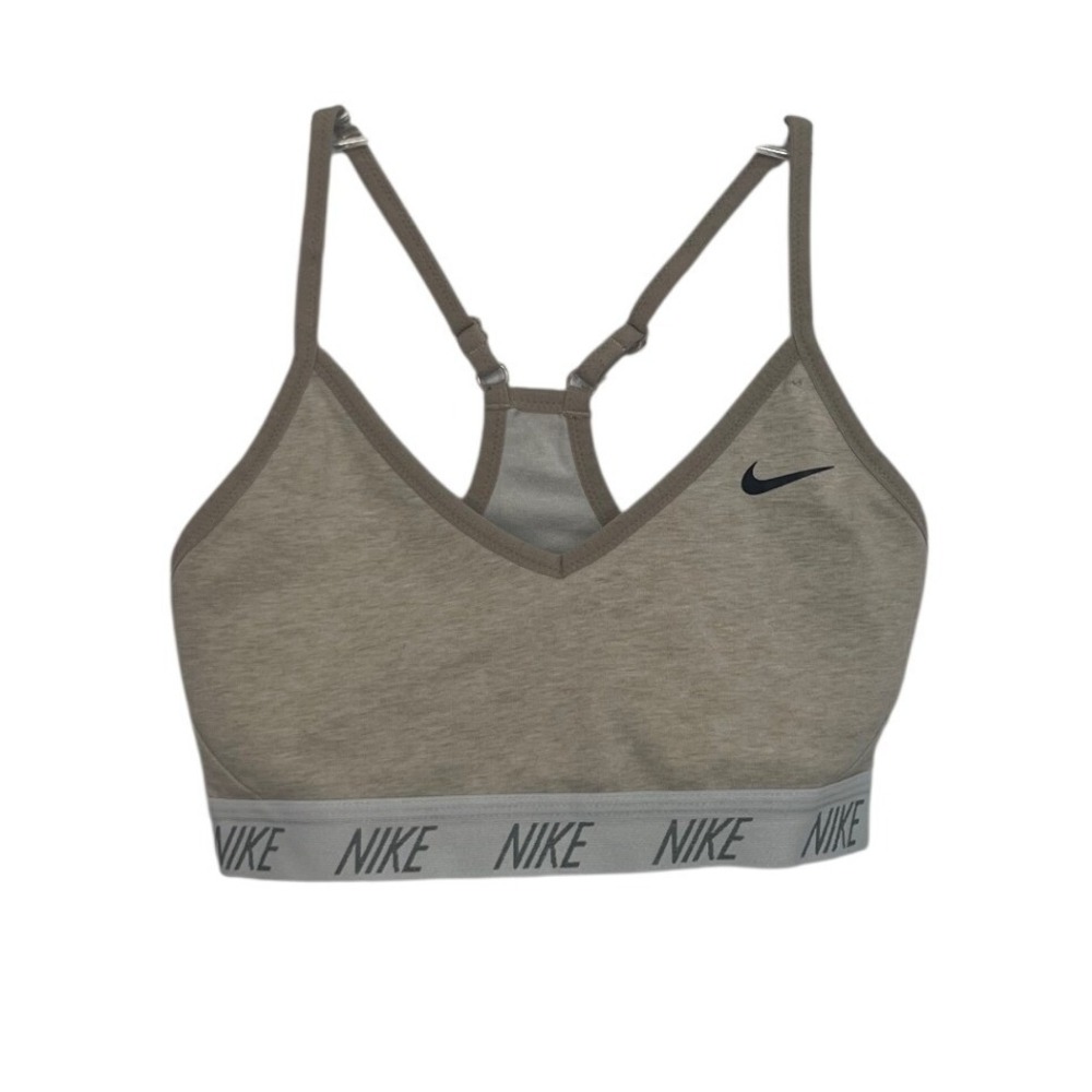 Nike Dri-FIT Indy Light Support Sports Bra Tan Heather Small